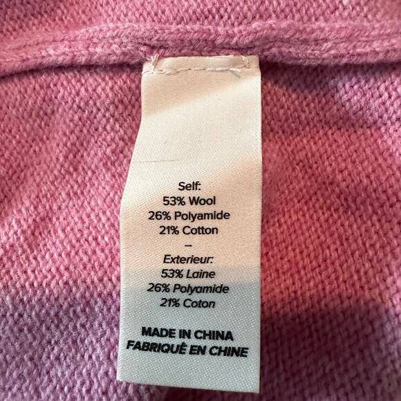 Cinq à Sept Women's C'est Chic Wool Blend Sweater Size Medium Pink Quartz Ivo - Picture 6 of 13